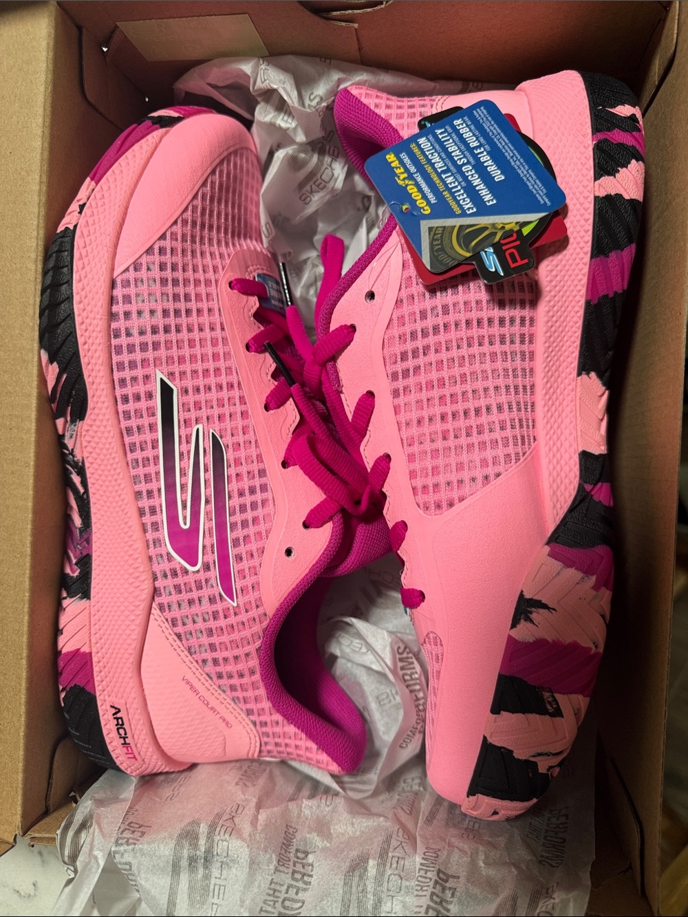 Skechers Viper Court Pro Pickleball Shoes - Pink